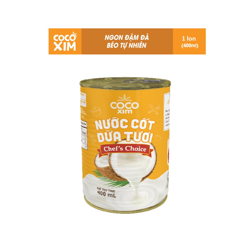 [NẤU ĂN SIÊU GỌN]_Nước cốt dừa Chef's Choice Cocoxim dung tích 160ml/Hộp