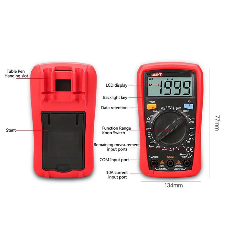 Đồng hồ đo điện vạn năng UT33B+  đo điện áp, dòng điện AC/DC