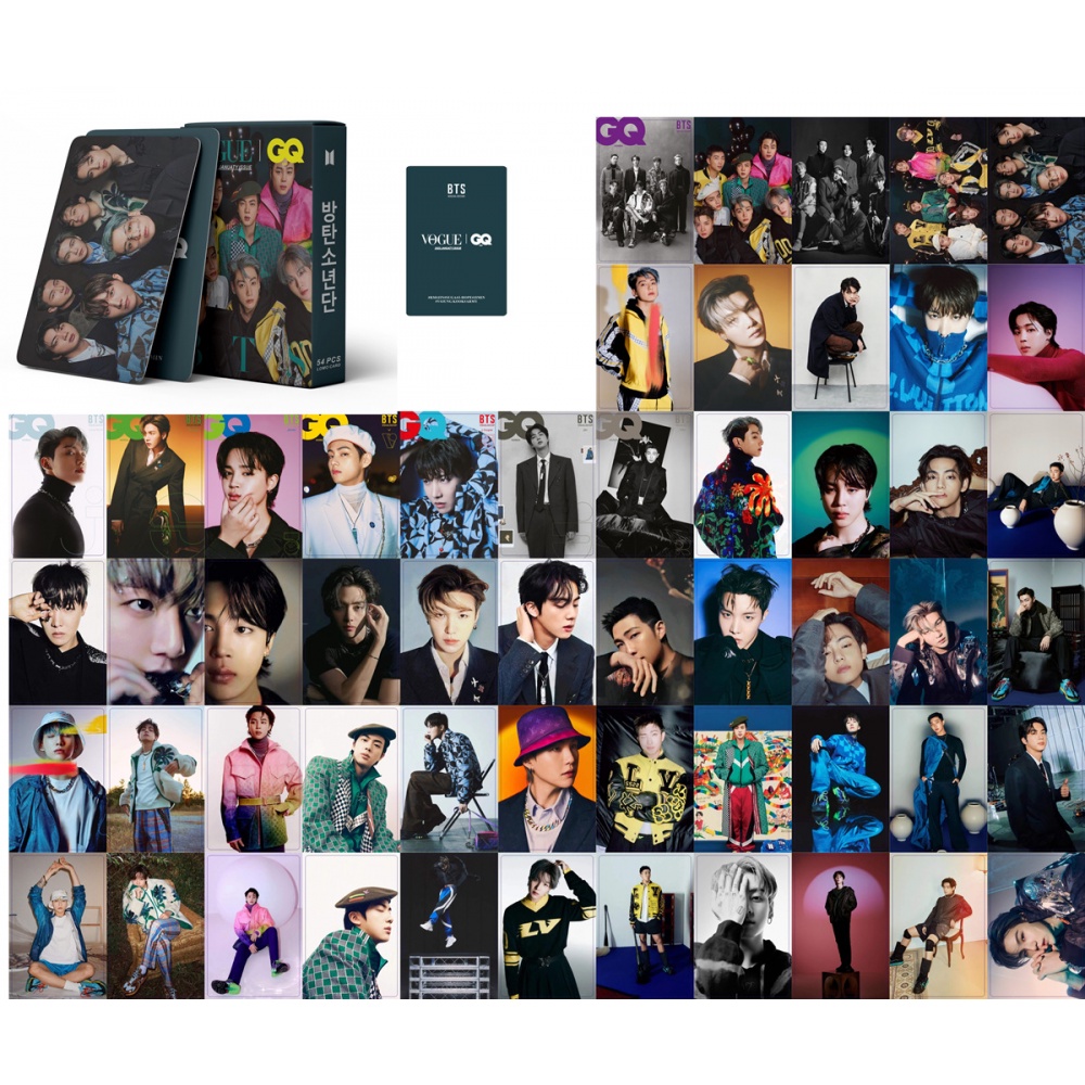 Bộ 54 Thẻ Hình Nhóm Nhạc Kpop BTS 2022 Januty ISSUE GQ