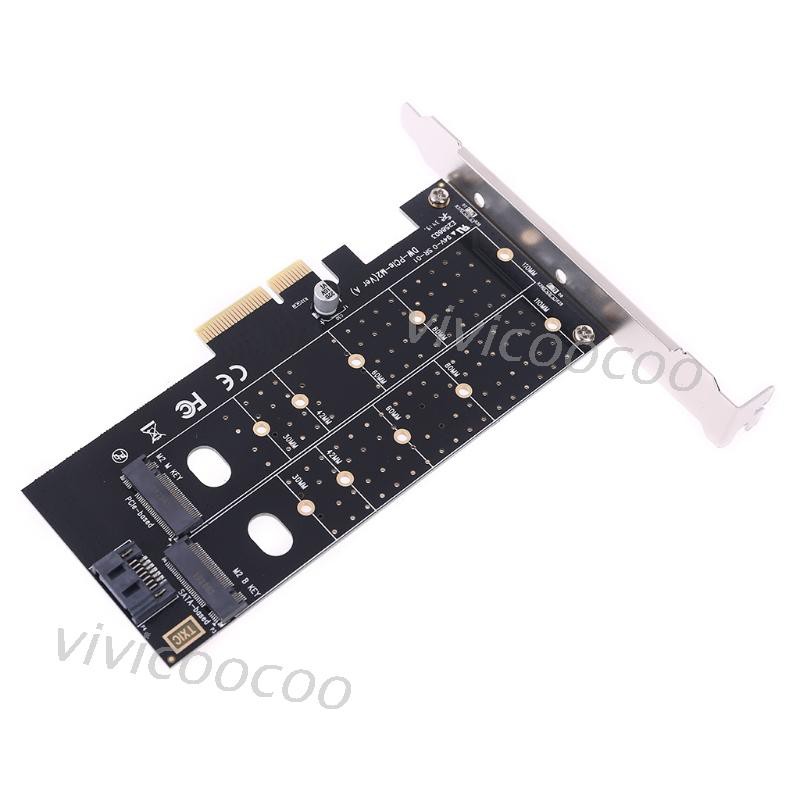 Card Chuyển Đổi Pcie Sang M2 M.2 Dual Nvme Ssd Ngff Riser Card Mở Rộng