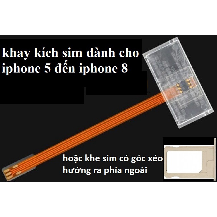 Combo 10c Khay Kích Sim Nano Iphone - Đầu ghi thẻ sim gắn ngoài điện thoại ko cần bẻ sim
