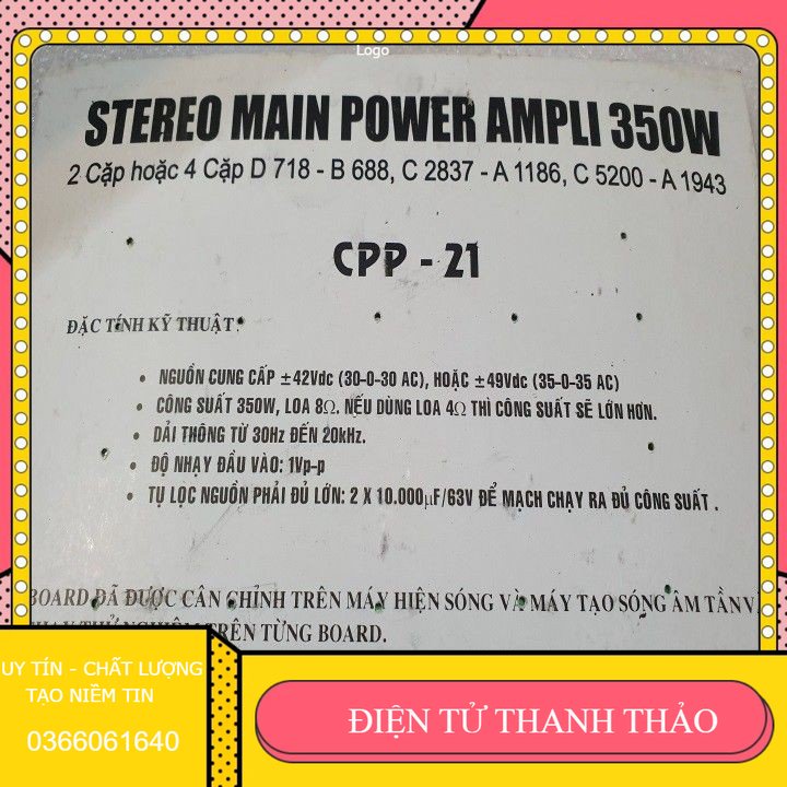 Mạch công suất 8 sò 350w Song Mã-2 vế