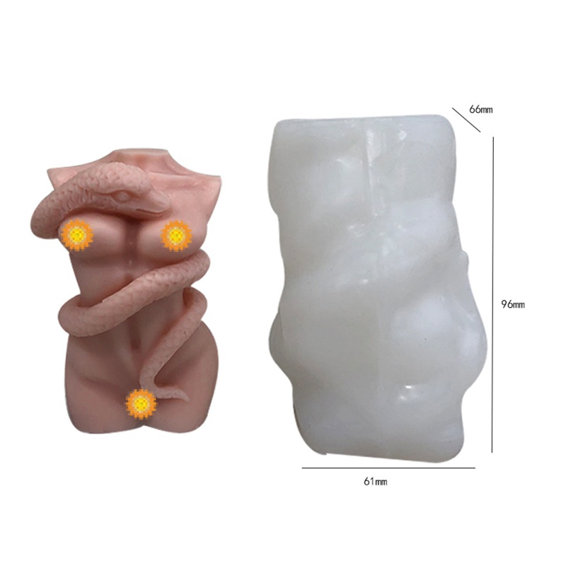 Khuôn Silicone Tạo Hình Làm Nến DIY Hình Con Rắn Độc Đáo