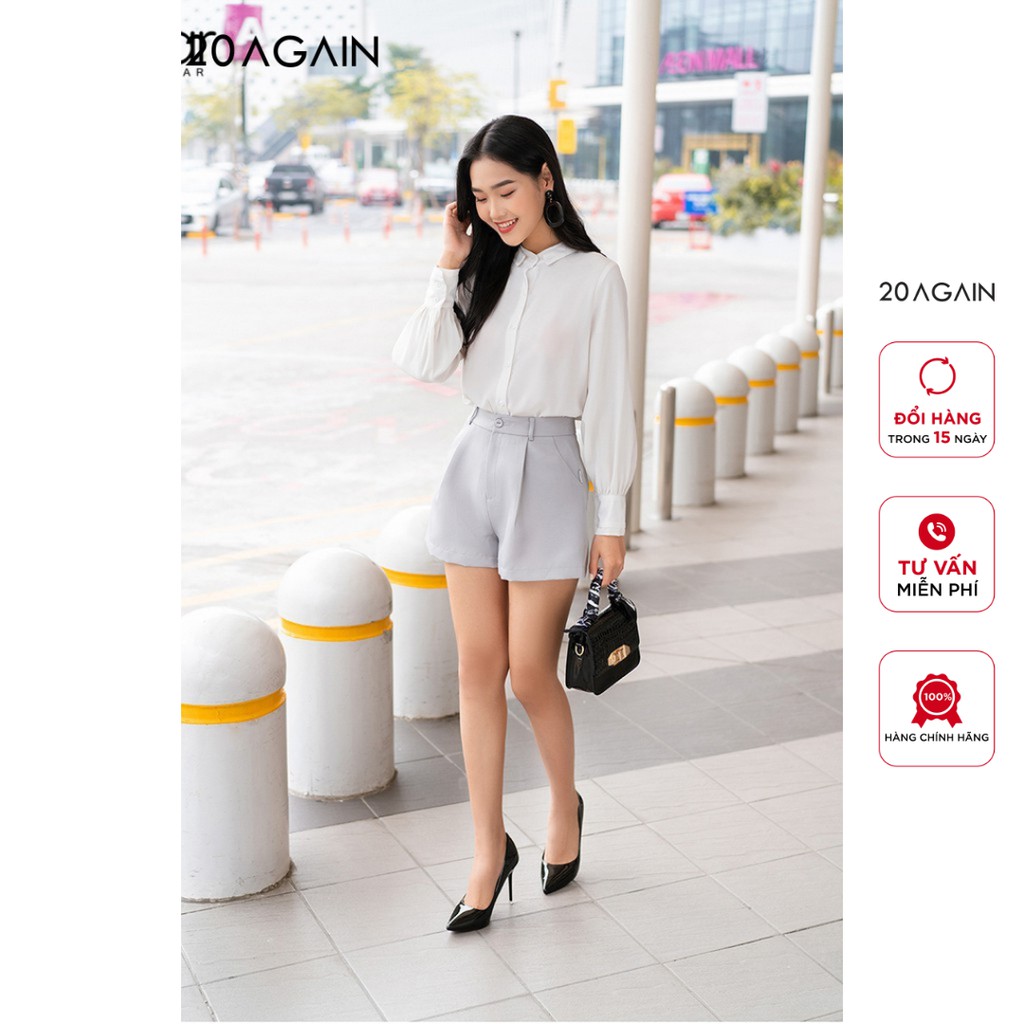 [Mã WABRMINI2 giảm 10% tối đa 50k đơn 250k] Quần short vải nữ 20AGAIN đủ màu, đủ size, 2 túi chéo SVW0816 | BigBuy360 - bigbuy360.vn