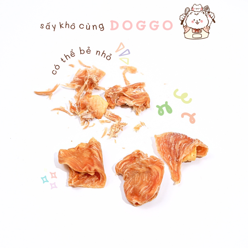 Treat Bánh Thưởng Cho Chó Mèo Phi Lê Gà Cuộn Táo Sấy Khô DOGGOSTYLE Homemade Cung Cấp Protein & Chất Xơ