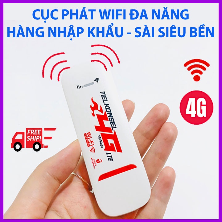 PHÁT WIFI TỐC ĐỘ CAO BẰNG SIM 4G - USB PHÁT WIFI TELKOM DÙNG ĐA MẠNG - LẮP SIM CẮM NGUỒN LÀ CÓ WIFI | WebRaoVat - webraovat.net.vn