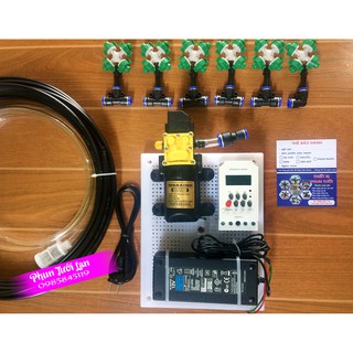 Trọn bộ phun sương tưới lan bơm đơn kèm hẹn giờ