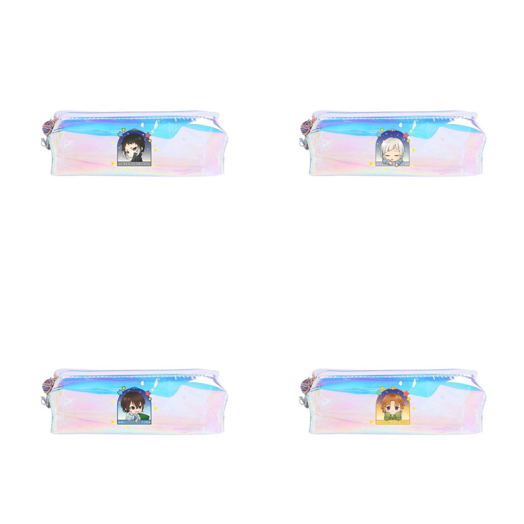 Hộp bút trong in hình anime chibi BUNGOU STRAY DOGS xinh xắn dễ thương