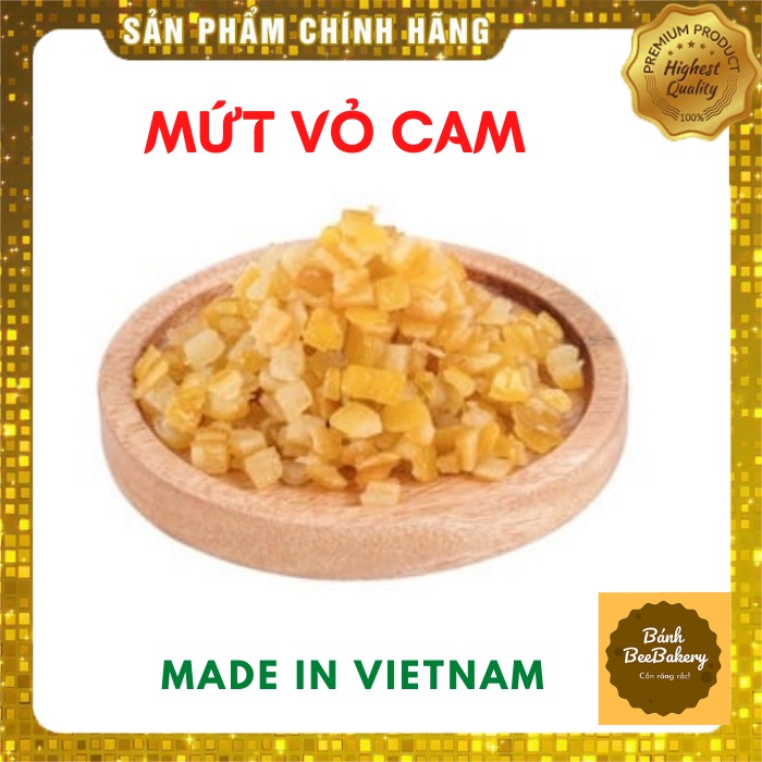 [Hàng mới về] Mứt vỏ cam cắt hạt lựu [túi zip 100gr]