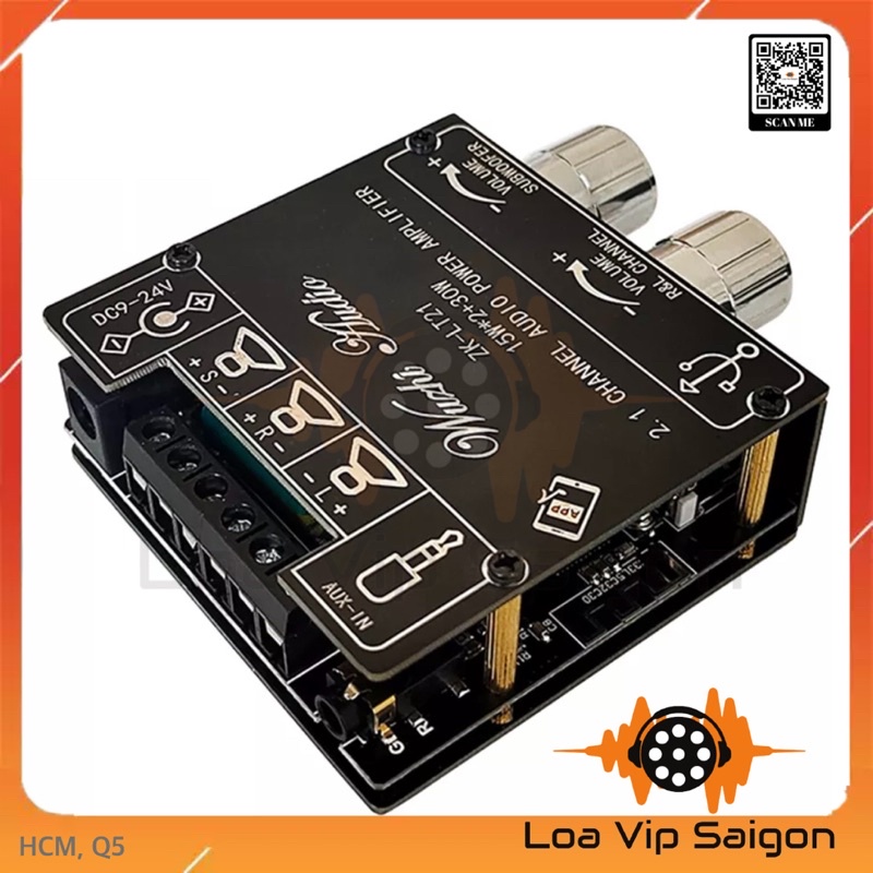 [1 CÁI] Mạch công suất WUZHI ZK-LT21 2.1, 2x15w + 30w, có APP, Bluetooth 5.1 hỗ trợ đổi tên