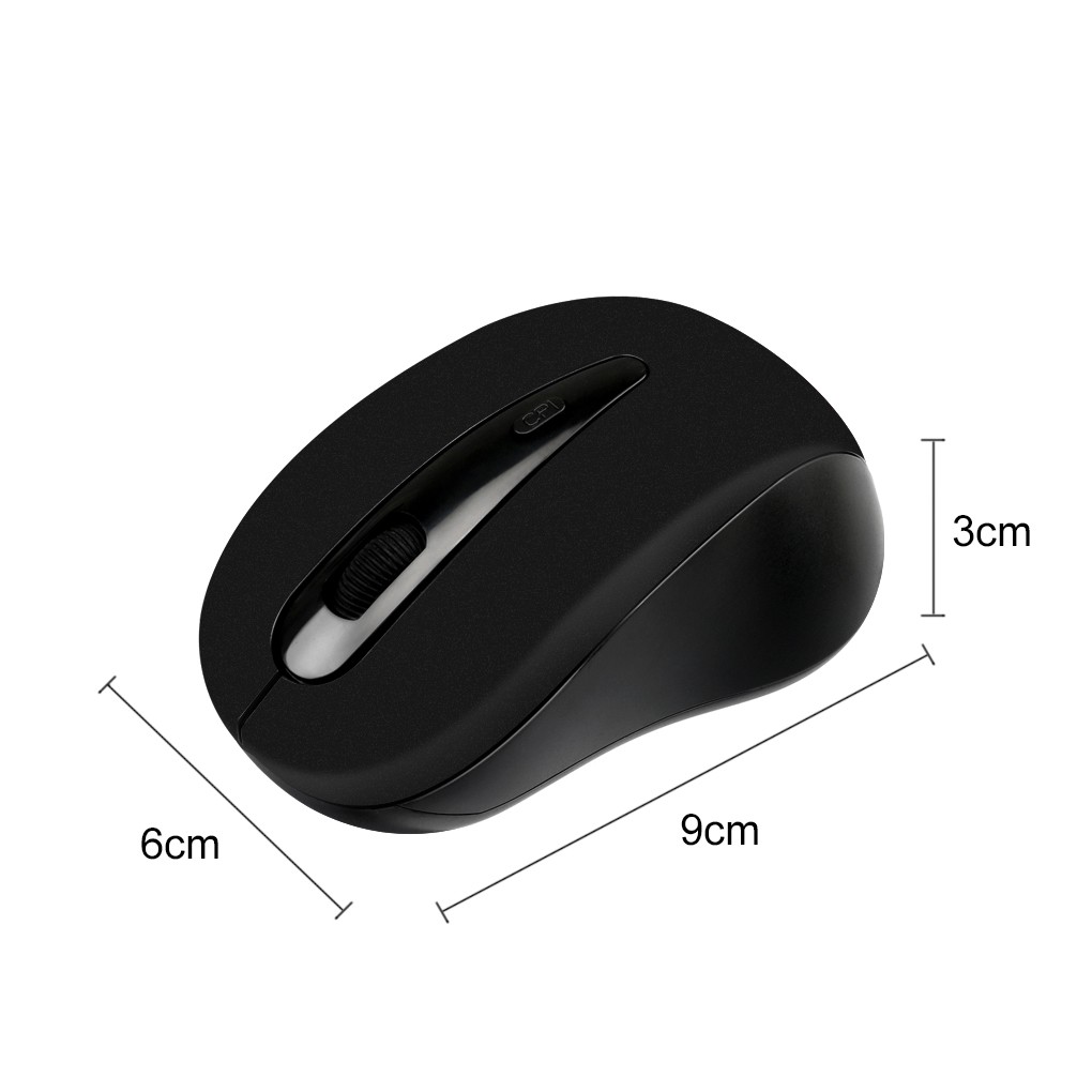 2.4GHz Wireless Mouse 1600DPI Optical Computer Cordless Office Mice with USB Receiver