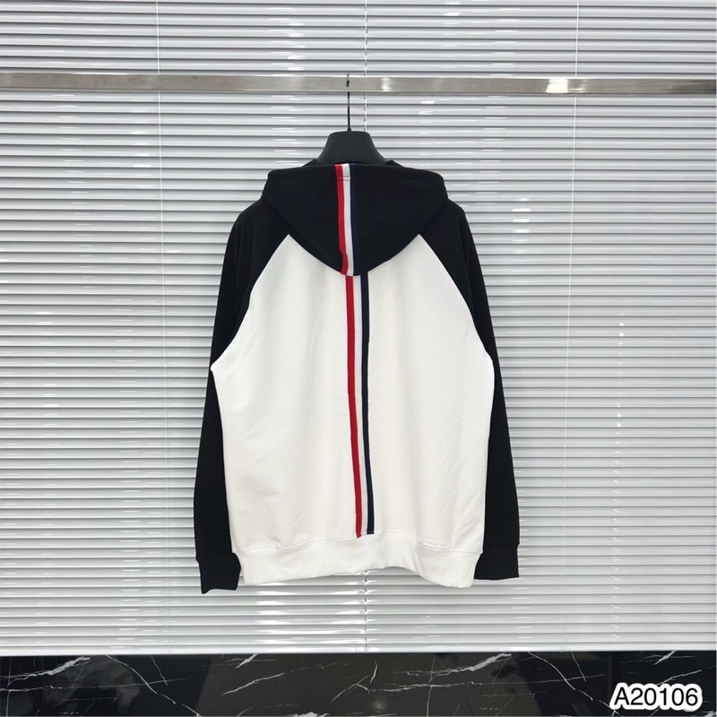 Áo Hoodie Thom Viền Kẻ Đen Trắng Cực Đẹp 2022 - Áo Hoodie Nam Đen Trắng Chất Nỉ Dày Dặn