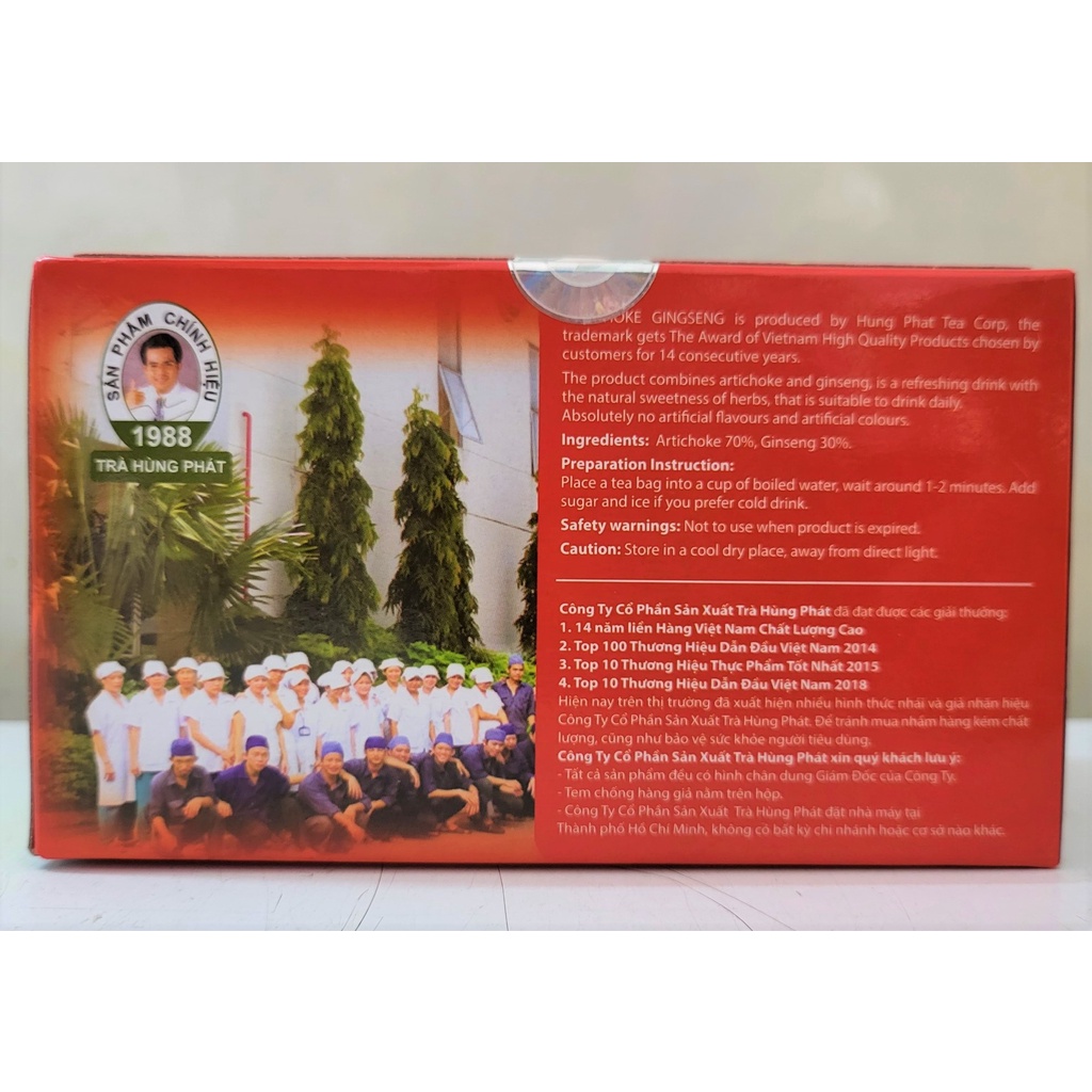 [Hộp 50g (25 túi lọc)] TRÀ ATISO NHÂN SÂM [VN] HÙNG PHÁT Artichoke Ginseng Tea