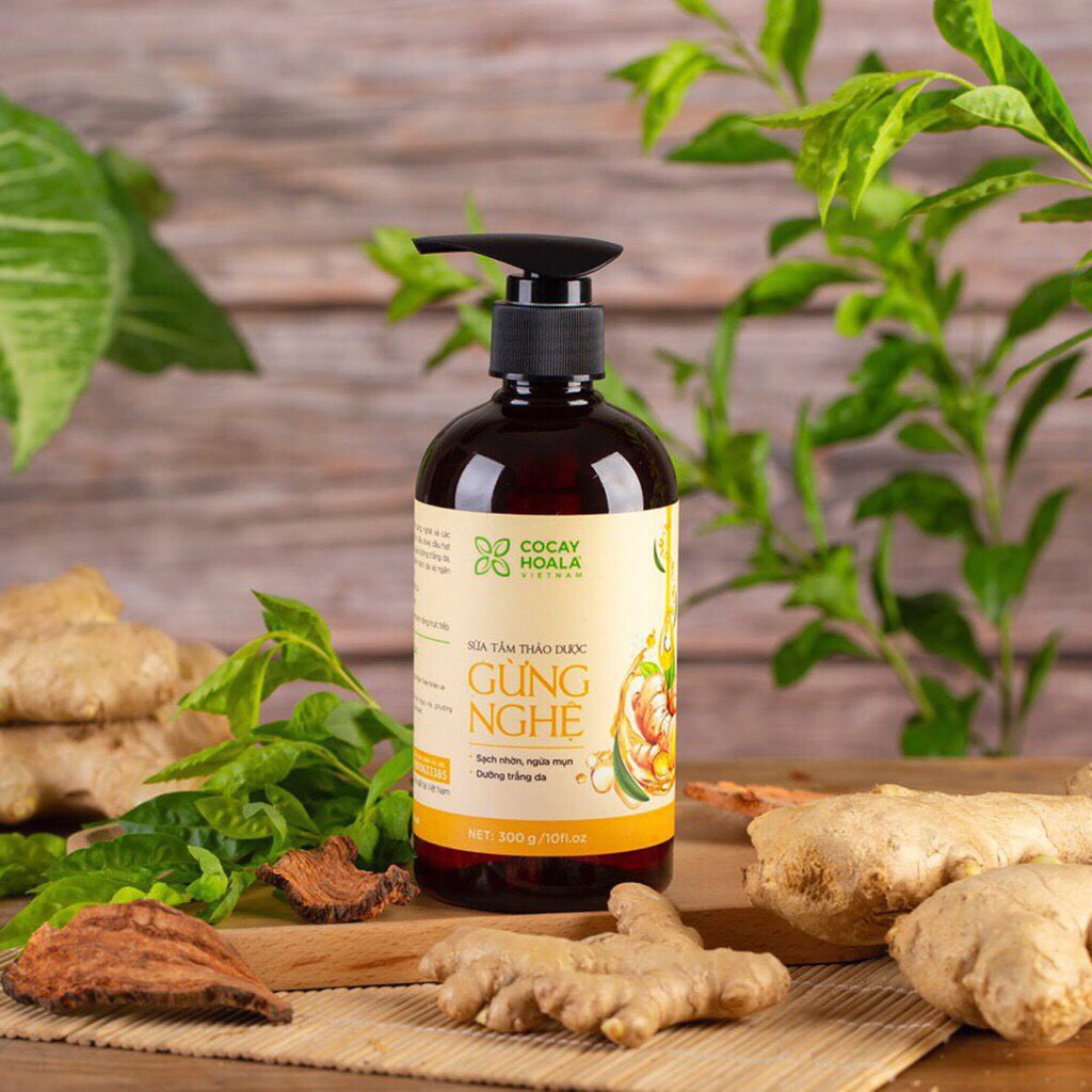 [Mẹ&Bé] Sữa Tắm Thảo Dược Gừng Nghệ COCAYHOALA với 9 loại thảo dược lành tính, an toàn cho bà bầu, mẹ sau sinh & trẻ nhỏ