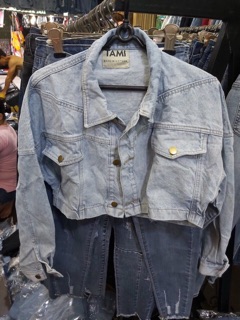 Áo khoác jean lửng cá tính
