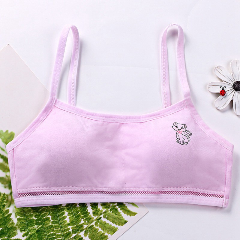 Bra Cotton Mềm Mại Hoạ Tiết Hoạt Hình Cho Bé Gái