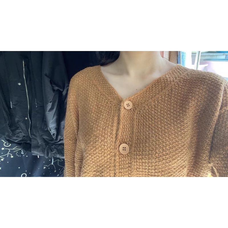 Áo len cardigan nữ dáng ngắn áo len trơ basic