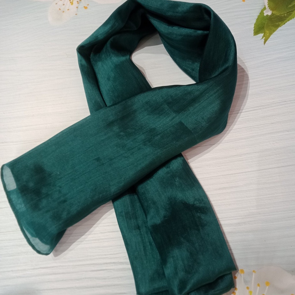Khăn Lụa Tơ Tằm quàng cổ màu xanh két #thanh lịch#nhẹ nhàng#thoáng mát, dùng được cả 4 mùa, kích thước 180cm*90cm