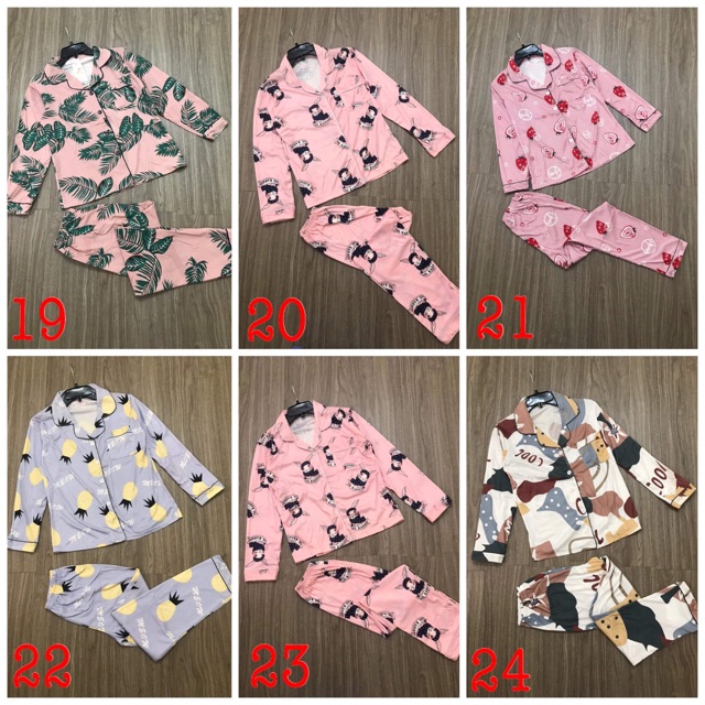 Bộ Pijama tơ sữa quảng châu người lớn