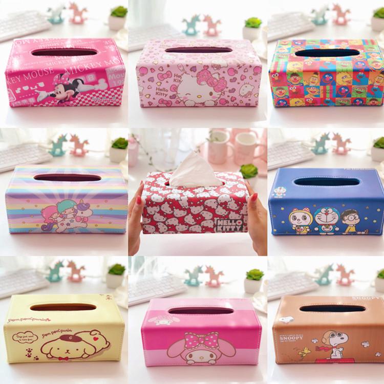 Hoạt Hình Hộp Đựng Khăn Giấy Bằng Da Pu Hình Chú Chó Snoopy Đáng Yêu