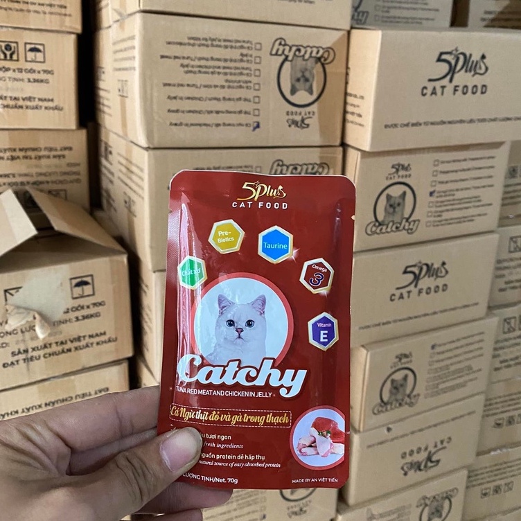 Pate Catchy 70g cho mèo thơm ngon đủ vị