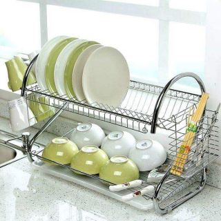 Kệ chén inox 2 tầng