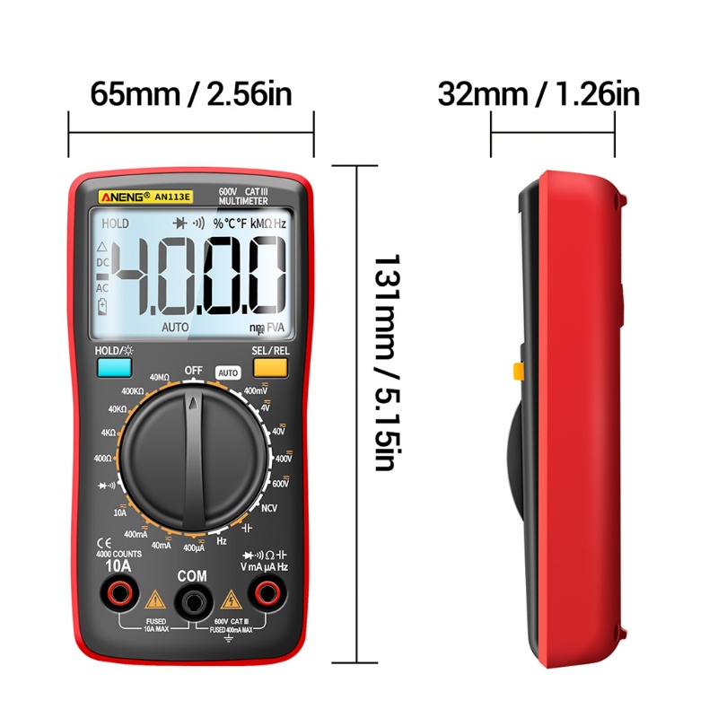 Vạn Năng Kế Kỹ Thuật Số AC / for DC 4000 Counts Chuyên Dụng Chất Lượng Cao