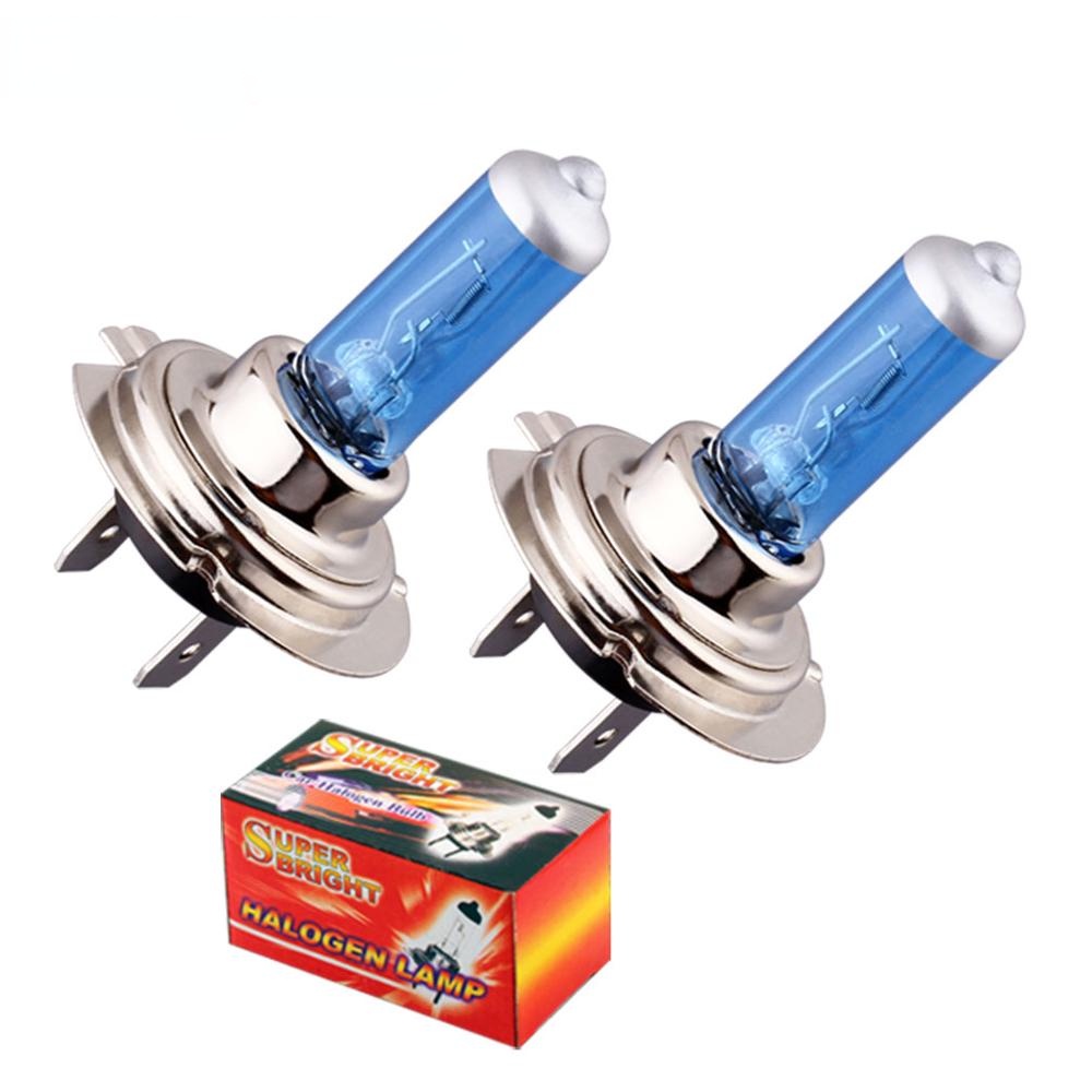 2 Bóng Đèn Pha Halogen Siêu Sáng H7 100W 12V 55W Cho Xe Hơi