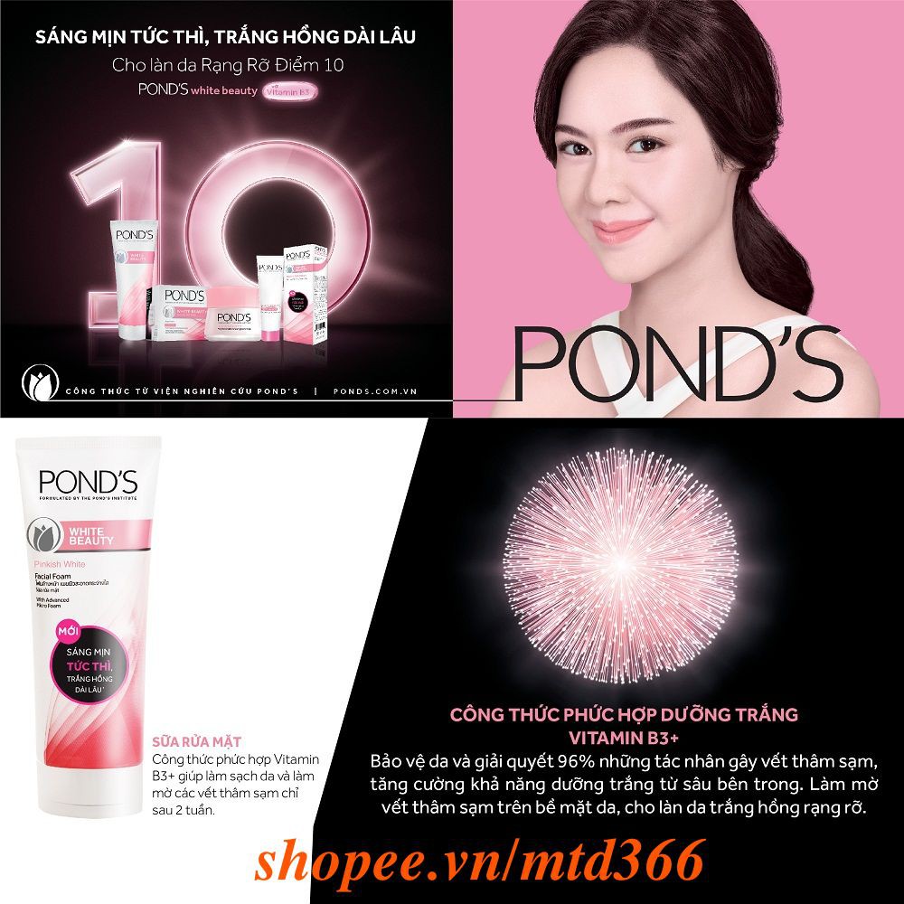 Sữa Rửa Mặt 50g Làm Sáng Da Pond's White Beauty