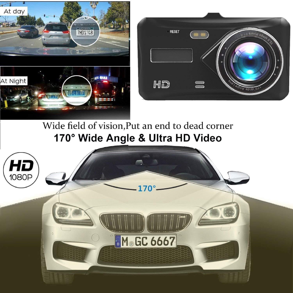 Camera Hành Trình EKLEVA 4.0&quot; 1080P HD 170 Độ Dành Cho Ô Tô° Camera Chiếu Hậu Tầm Nhìn Ban Đêm Góc Rộng