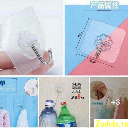COMBO10 cái móc dán tường siêu dính