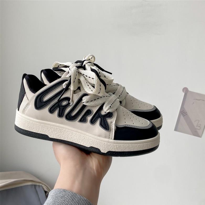 Giày thể thao nữ độn đế Ulzzang cao cấp Giầy sneaker DPIDE đen trắng phong cách cá tính Hot trend 2022