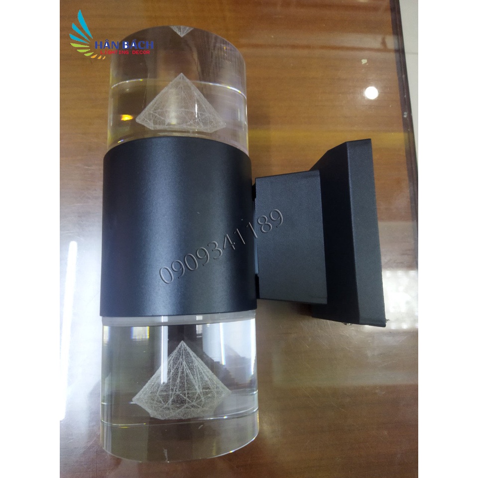 Đèn tường pha lê thủy tính trắng trong, led kim cương sử dụng led dùng cho trang trí ngoài trời trong nhà IP1937-2