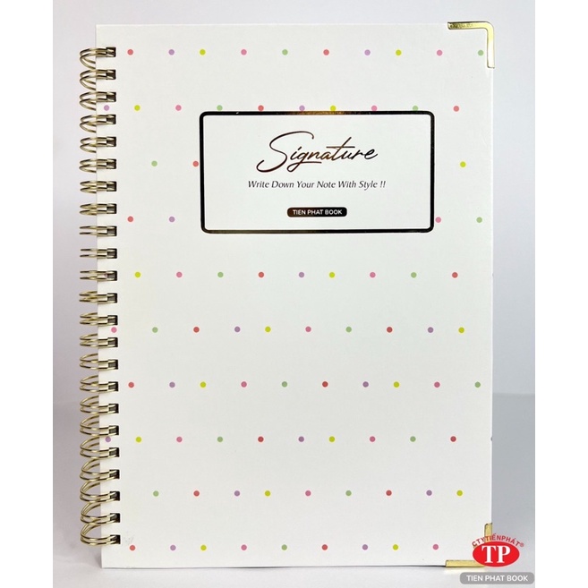 Sổ lò xo cao cấp phong cách simple A5 140 trang  Signature TienphatBook