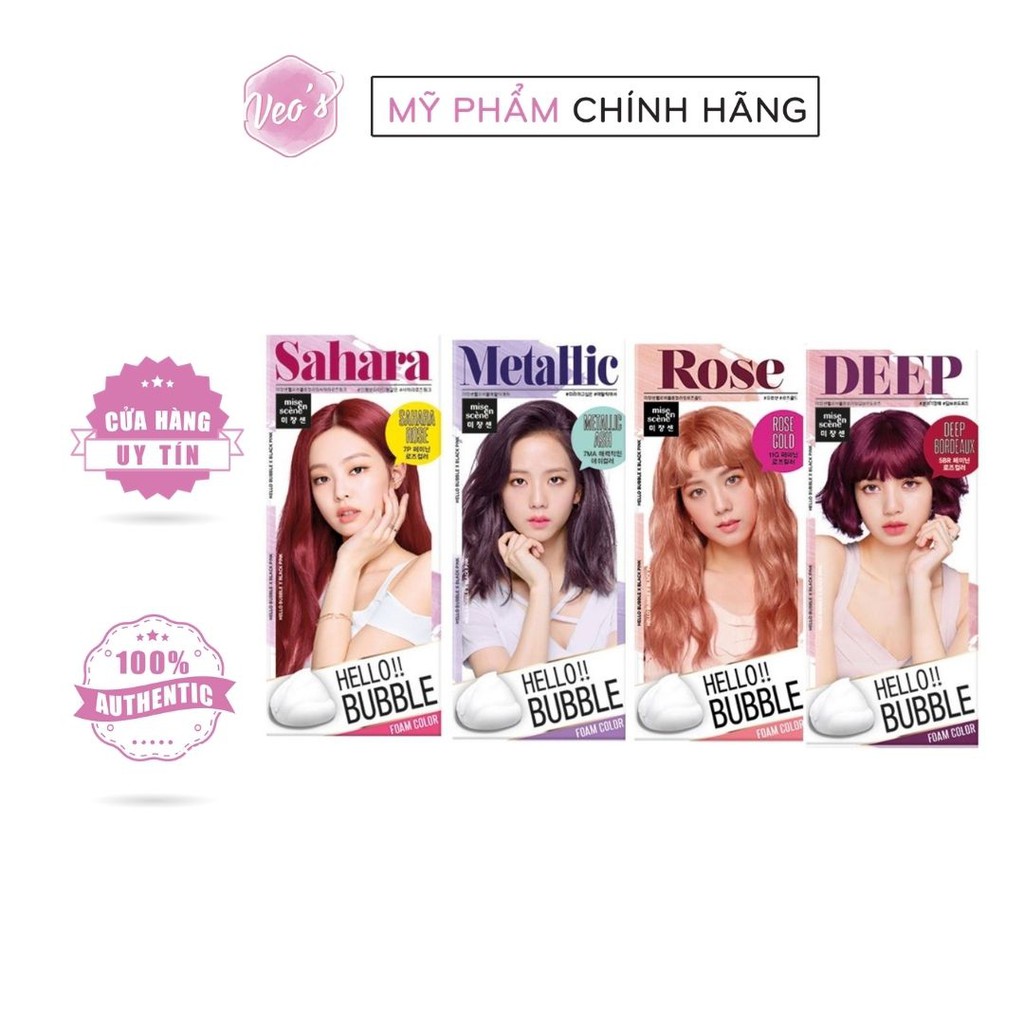 Nhuộm tóc Mise En Scene Hello Bubble Foam Hair Color Blackpink