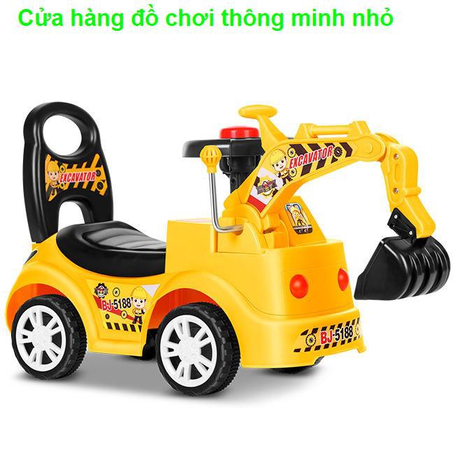 Búp bê & Đồ chơi nhồi bôngmáy xúc lớn trẻ em có thể đi hoặc ngồi trên xe tay ga để đào đất Người máy, xoắn, đồ1