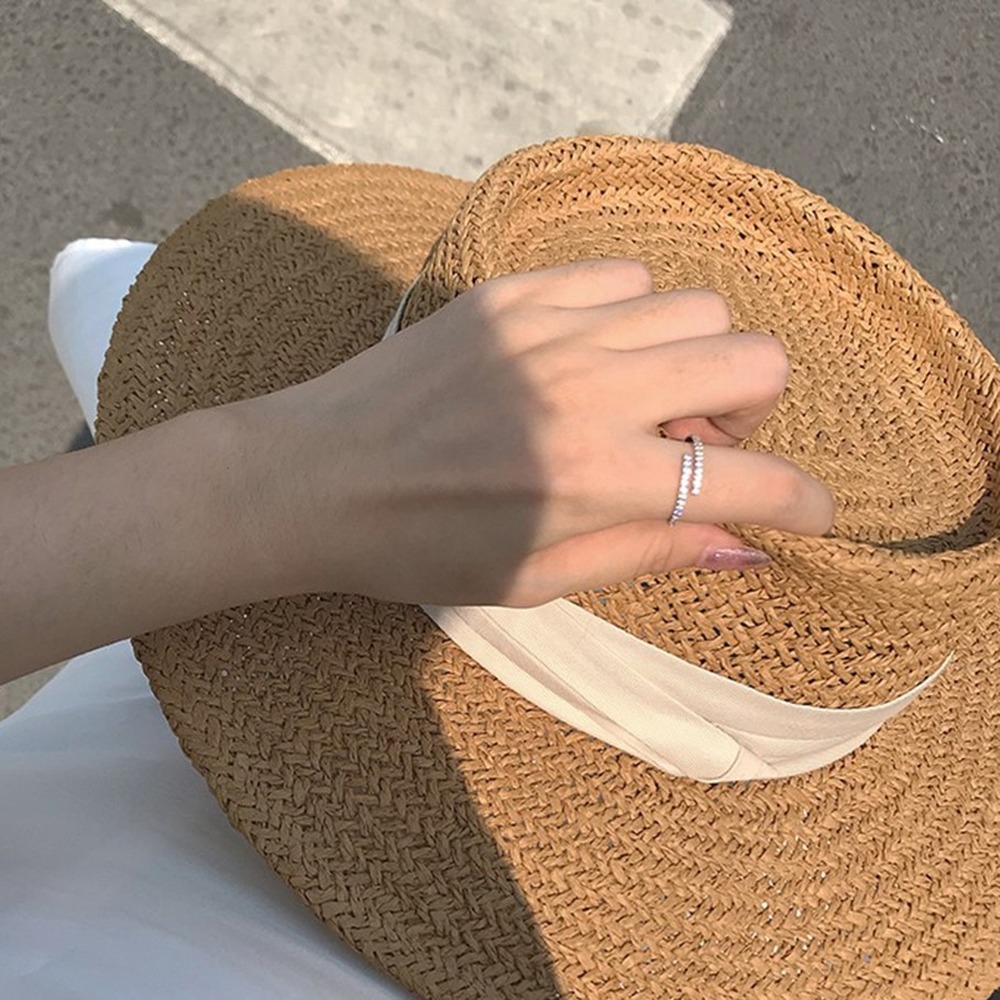 Nhẫn đeo tay kiểu hở ngón đính đá phong cách thời trang Hàn Quốc cho nữ