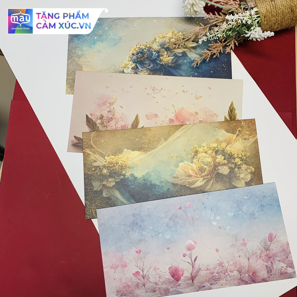 Phong bì A6 (11x22cm) set 10 chiếc nhiều màu
