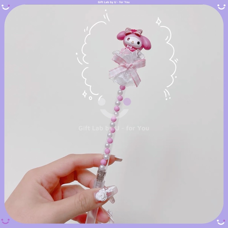 Dao unboxing tiểu thư dễ thương dọc giấy cắt washi/sticker charm KUROMI | handmade