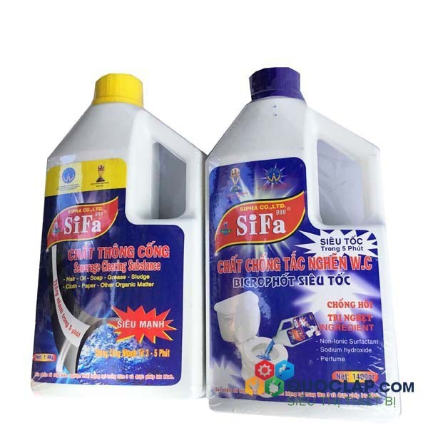 Chất thông tắc bồn cầu siêu tốc 1400ml-- chai thông bồn cầu cống đa năng - dung dịch tẩy rửa - dung dịch vệ sinh