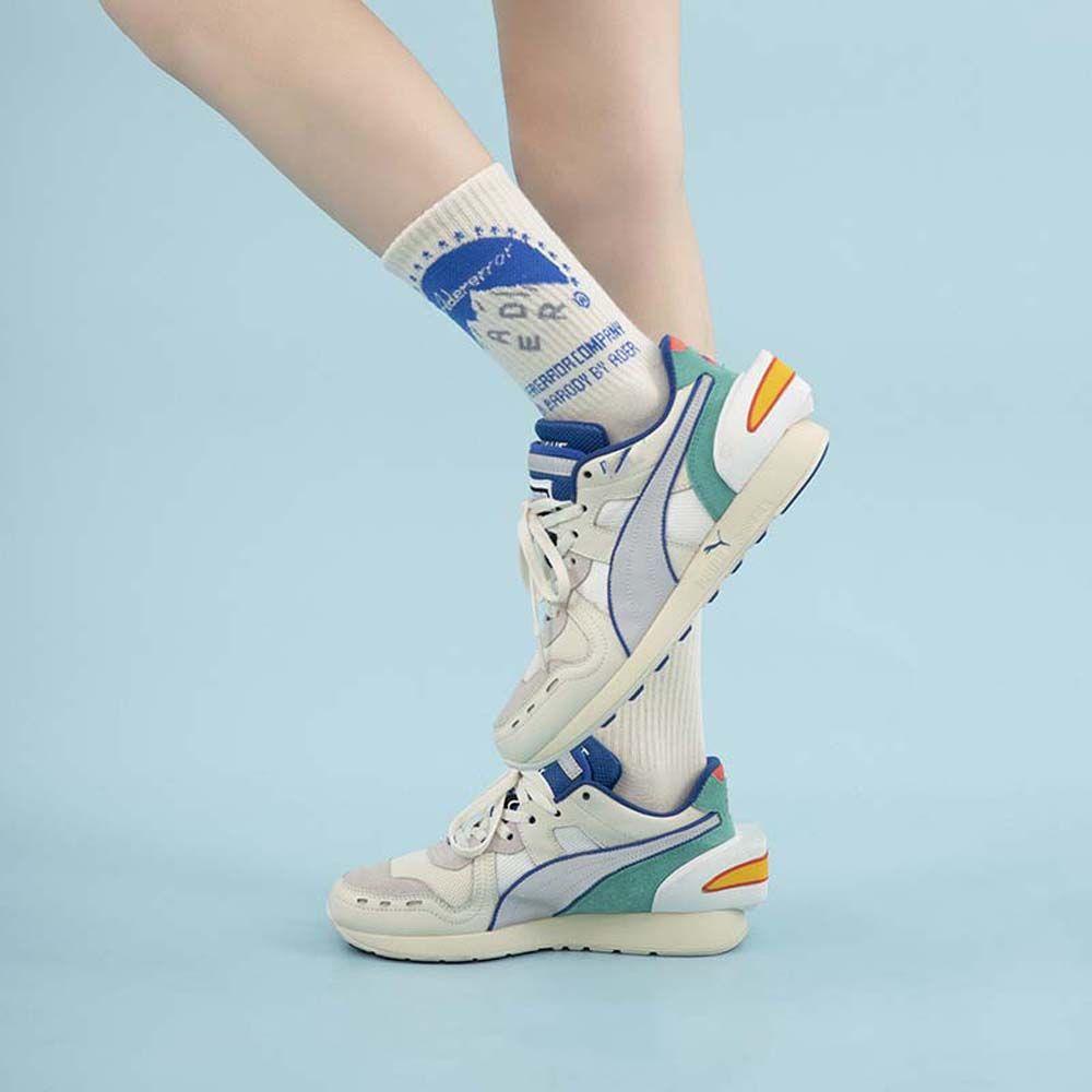 Vớ Cotton Thể Thao Ống Dài Họa Tiết Hoạt Hình Màu Hồng Cá Tính Phong Cách Đại Học Cho Nữ