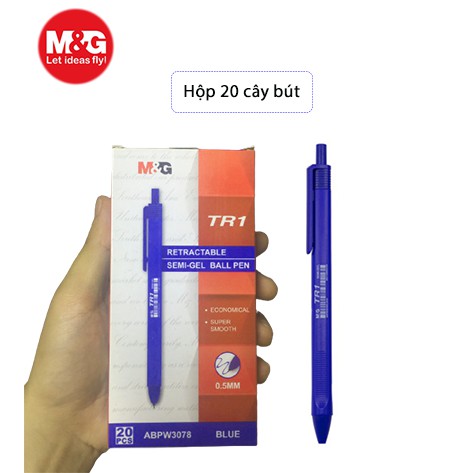 Combo 20 bút bi viết siêu trơn TR1 | AWP3078 mực dầu 0.5mm thân tam giác dễ cầm màu xanh | màu đen | màu đỏ