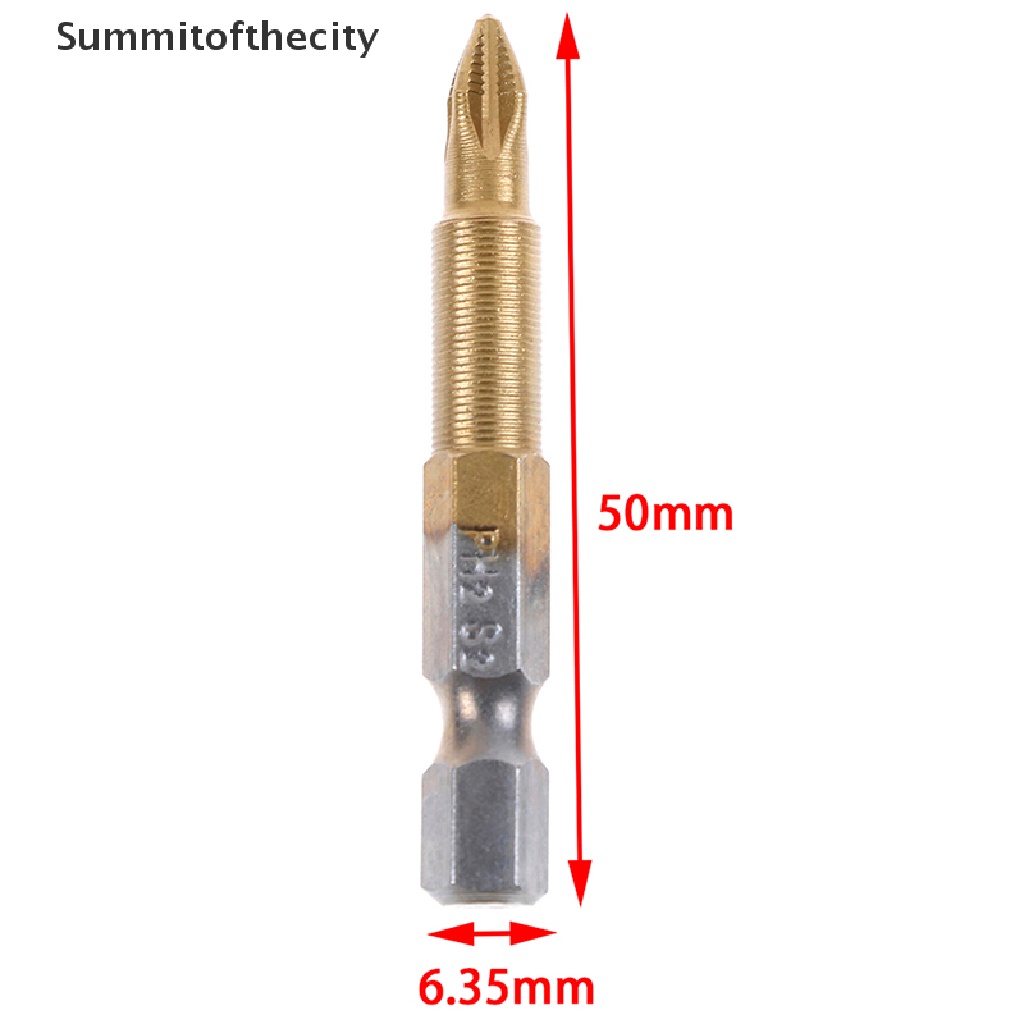 Bộ 5 Mũi Tuốc Nơ Vít Điện Lục Giác PH2 Phủ Titan Bền Chống Trượt 50mm bits