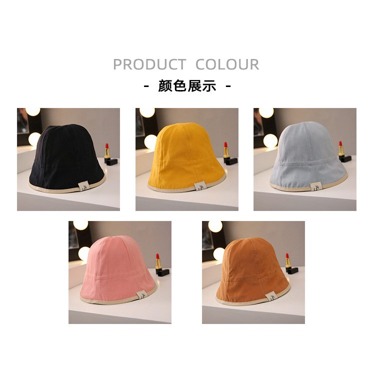 Nón Bucket Che Nắng Hai Mặt Mỏng Hình Tròn Phong Cách Mùa Hè Có Dây Đeo Cho Nữ