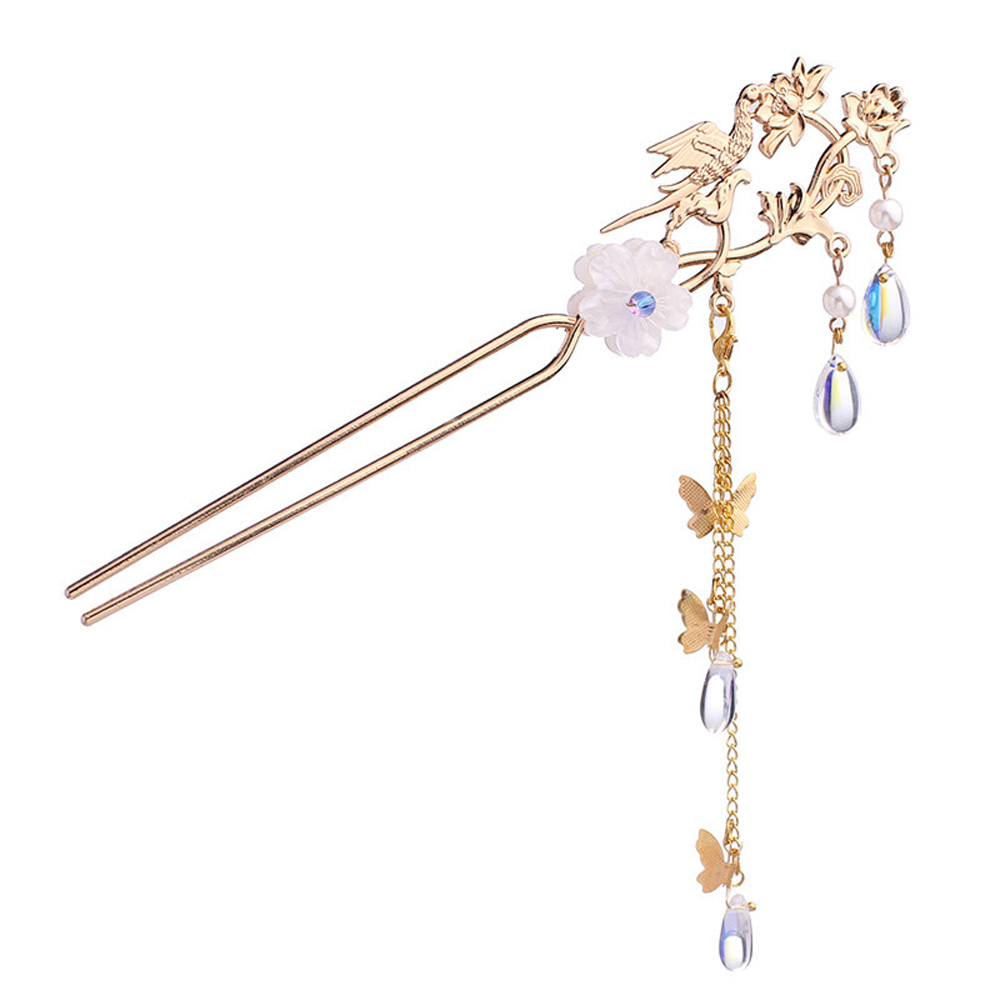 Trâm Cài Tóc Hình Bướm Đính Ngọc Trai Thời Trang Cho Nữ