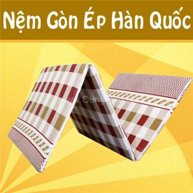 Nệm bông gòn ép Hàn Quốc dày 3cm đầy đủ kích thước (80cmx2m đến 1m8x2m)