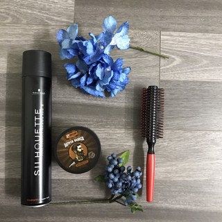 Combo 3 sp gôm xịt tóc silhouette 400ml + sáp vuốt tóc cao cấp nam dapper barber +lược