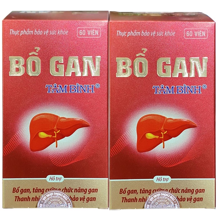 Bổ Gan Tâm Bình, hỗ trợ bổ gan tăng cường chức năng gan, giảm vàng da, mề đay (hộp 60 viên)
