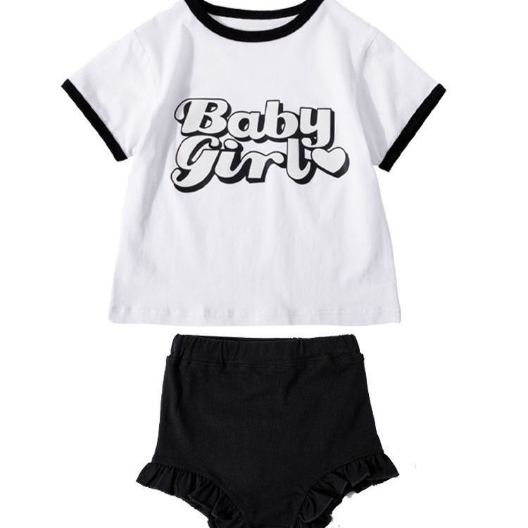 Bộ Áo Thun Tay Ngắn + Quần Short Phong Cách Hàn Quốc Dễ Phối Đồ Thời Trang Mùa Hè Cho Nữ 5