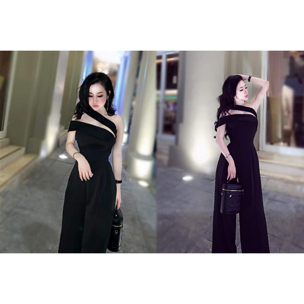 BD1052 JUMPSUIT ĐỒ BAY DÀI LỆCH VAI ỐNG SUÔNG RỘNG XINH XẮN Có size lớn XXL